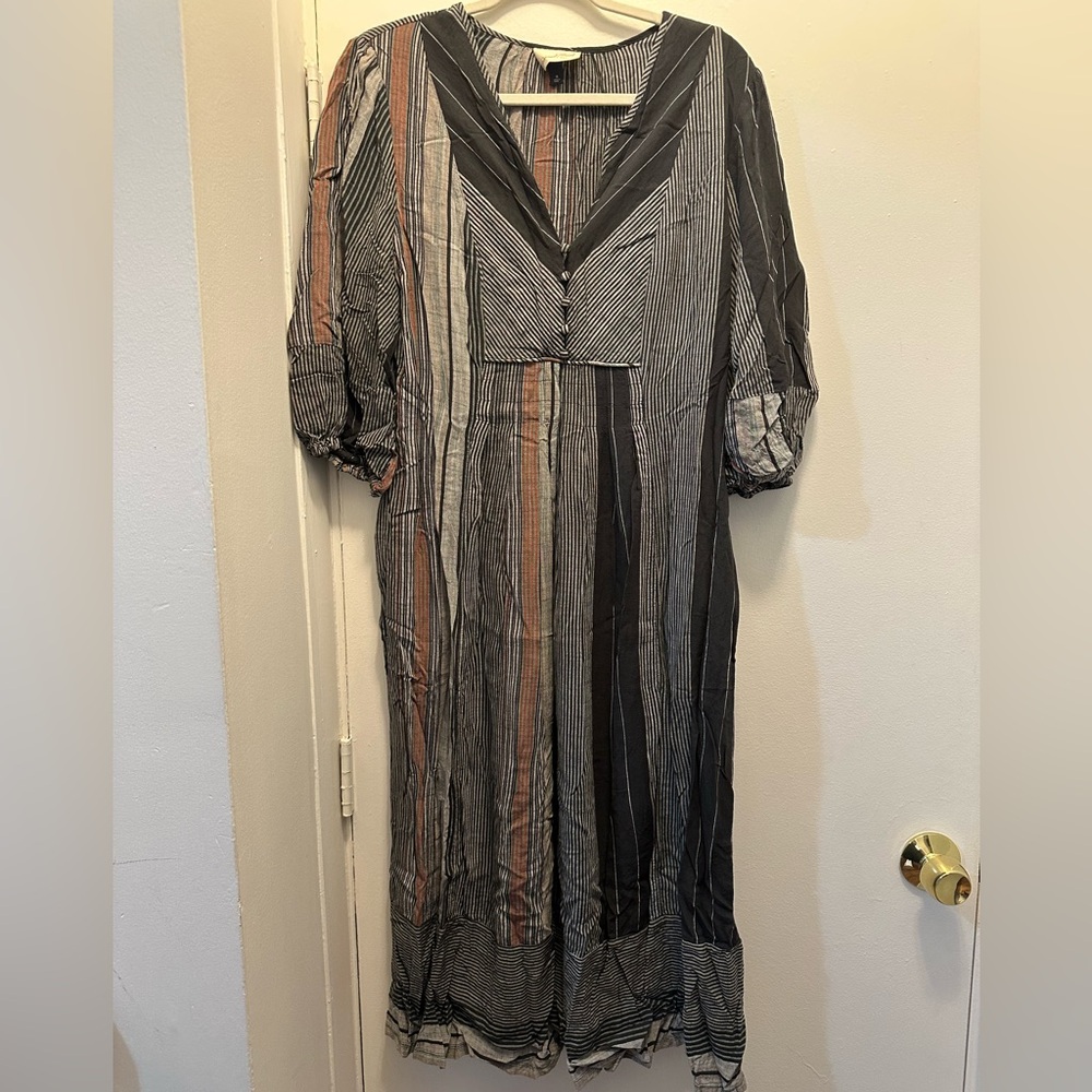 Striped Long Sleeve Dress